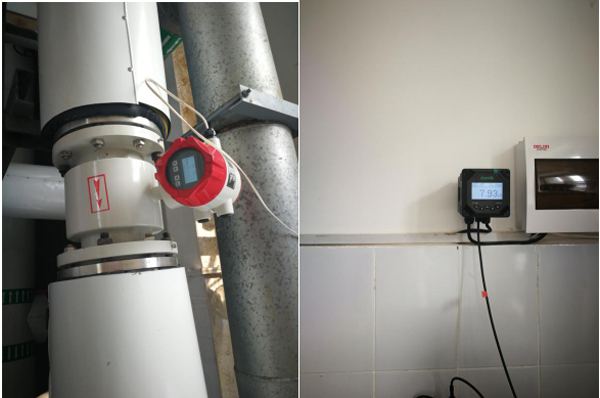 米科電磁流量計和在線ph計在污水處理現場 米科電磁流量計和在線ph計在污水處理現場